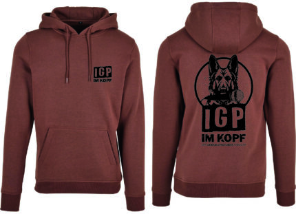 IGP im Kopf Hoodie mit Kapuze für Hundesport und Gebrauchshundesport