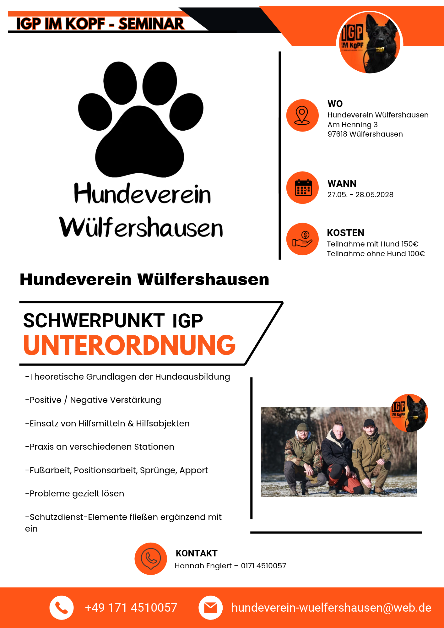 Unterordnungs-Seminar mit Dominic, Patrick & Andrej von IGP im Kopf Podcast